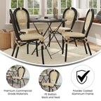 Stacking Bistro Chairs with Metal Frames