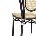 Stacking Bistro Chairs with Metal Frames
