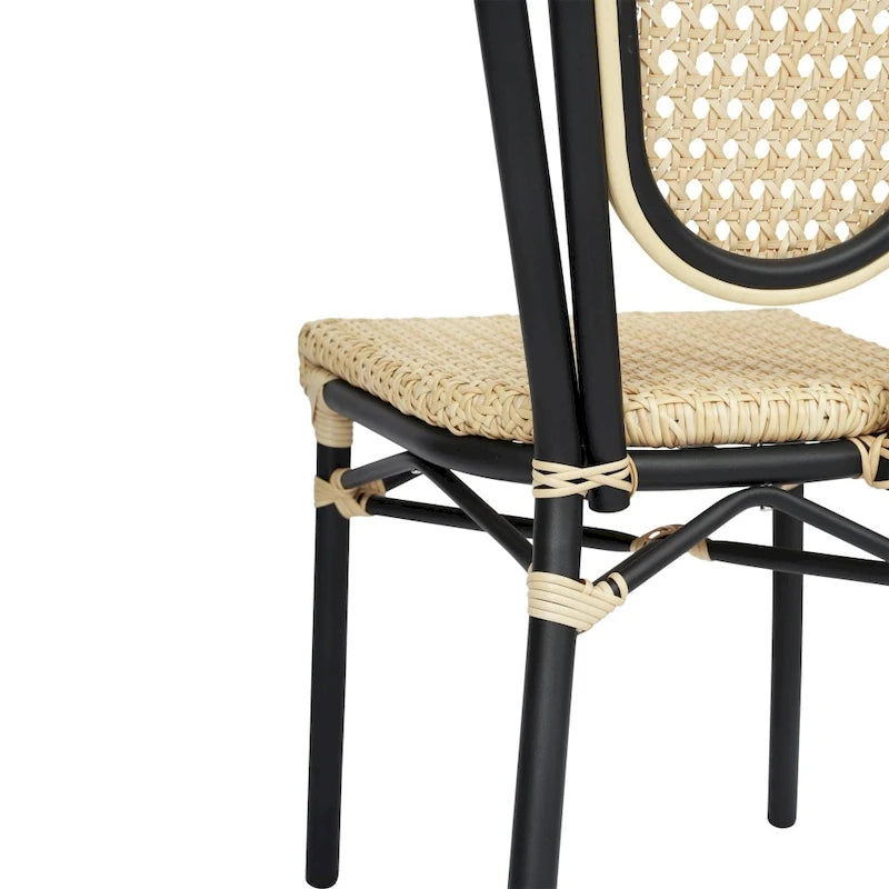 Stacking Bistro Chairs with Metal Frames