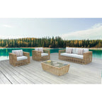 Renava Ko Tao Outdoor Glass & Wicker Coffee Table