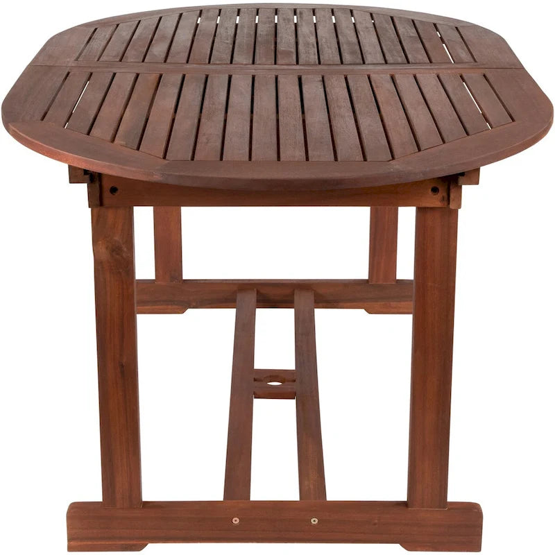 Oval Outdoor Acacia Wood Folding Patio Dining Table