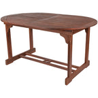 Oval Outdoor Acacia Wood Folding Patio Dining Table