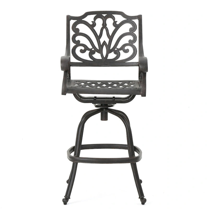 Cast Aluminium Swivel Bar Stool