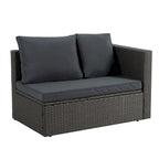 7 PCS Set Wicker Seasonal PE Wicker Sofa with Lounger Sofa
