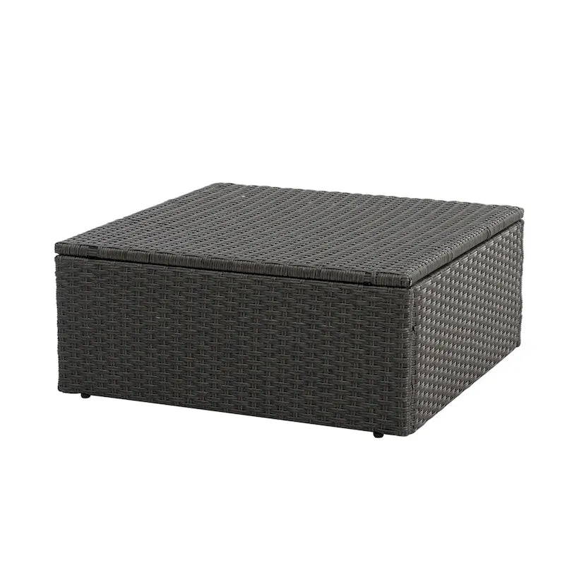 7 PCS Set Wicker Seasonal PE Wicker Sofa with Lounger Sofa