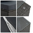 7 PCS Set Wicker Seasonal PE Wicker Sofa with Lounger Sofa