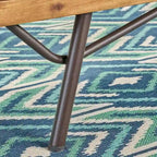 Outdoor Industrial Loveseat with Coffee Table Patio Furniture Set of 2 by Christopher Knight Home