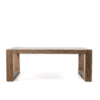 Wooden Outdoor Coffee Table with Plank Design Top, Gray