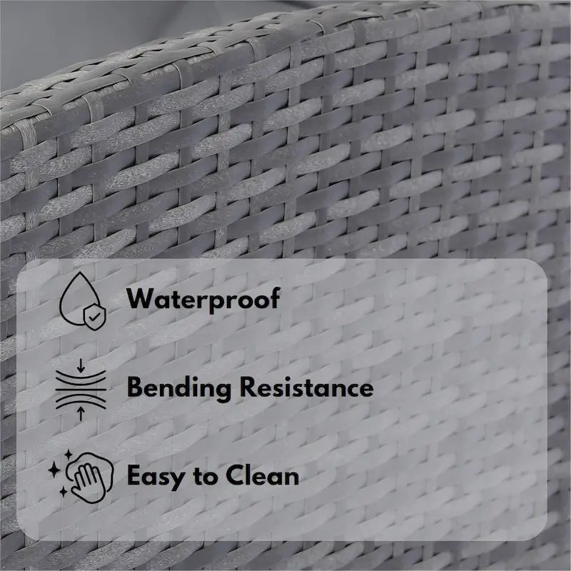 ACROMA 6-piece Rattan Wicker Patio Furniture Set-Outdoor with coffee table