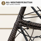 Outdoor Indoor Wicker Hanging Egg Chair Swing Hammock Basket Chair with Stand