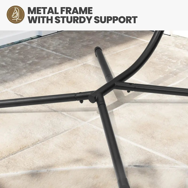 Outdoor Indoor Wicker Hanging Egg Chair Swing Hammock Basket Chair with Stand