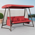 Outdoor Adjustable Metal Swing Chair Swing Bed Hanging Glider Porch Bench for Garden