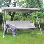Outdoor Adjustable Metal Swing Chair Swing Bed Hanging Glider Porch Bench for Garden