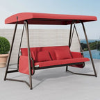 Outdoor Adjustable Metal Swing Chair Swing Bed Hanging Glider Porch Bench for Garden