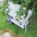 Outdoor Adjustable Metal Swing Chair Swing Bed Hanging Glider Porch Bench for Garden