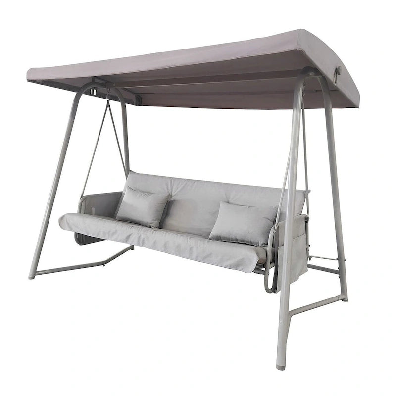 Outdoor Adjustable Metal Swing Chair Swing Bed Hanging Glider Porch Bench for Garden