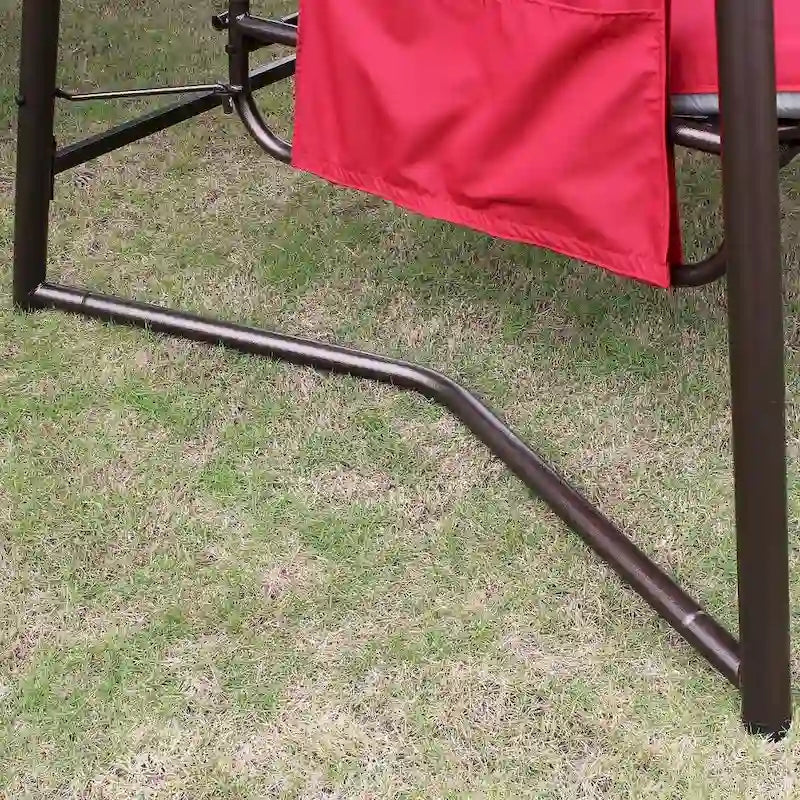 Outdoor Adjustable Metal Swing Chair Swing Bed Hanging Glider Porch Bench for Garden