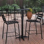 Metal Bar Table Aluminum Table Mellie Round Bar Height Table - TABLE only