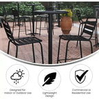 Metal Bar Table Aluminum Table Mellie Round Bar Height Table - TABLE only