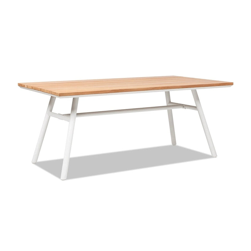 Rowan 7-Piece 6-Seater Aluminum & Teakwood Patio Dining Set