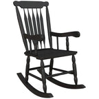 Outdoor Wood Rocking Chair, 350 lbs Porch Rocker with High Back