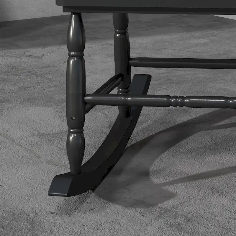 Outdoor Wood Rocking Chair, 350 lbs Porch Rocker with High Back