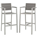 Shore Aluminum Outdoor Bar Stool (Set of 2)