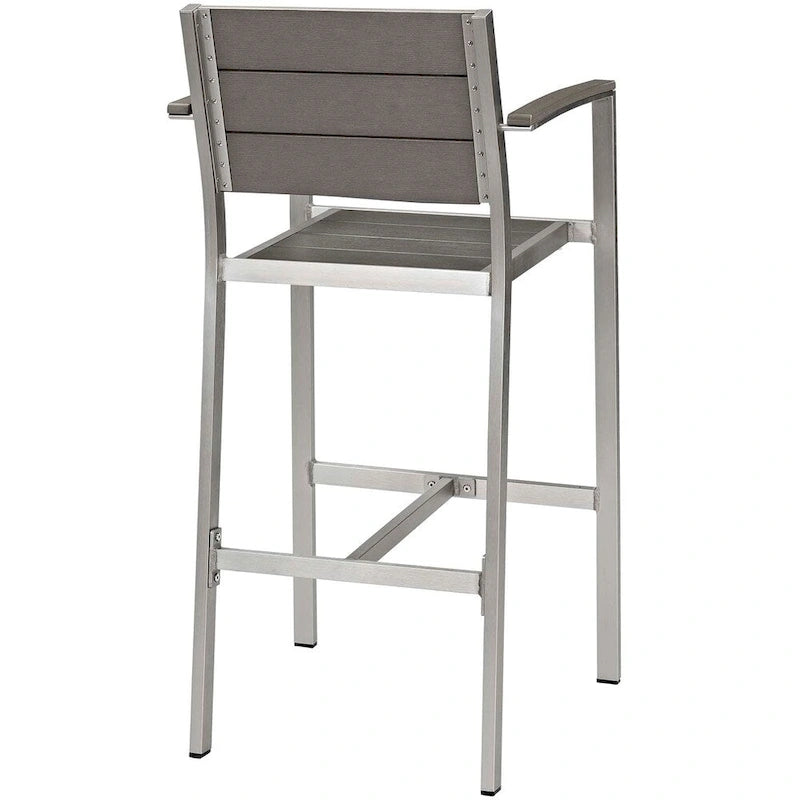 Shore Aluminum Outdoor Bar Stool (Set of 2)