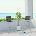 Shore Aluminum Outdoor Bar Stool (Set of 2)