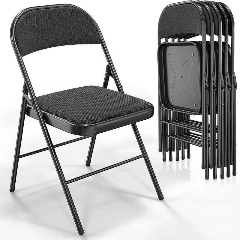 Plastic / Resin Padded Stackable Folding Chair Folding Chair Set (Set of 4)