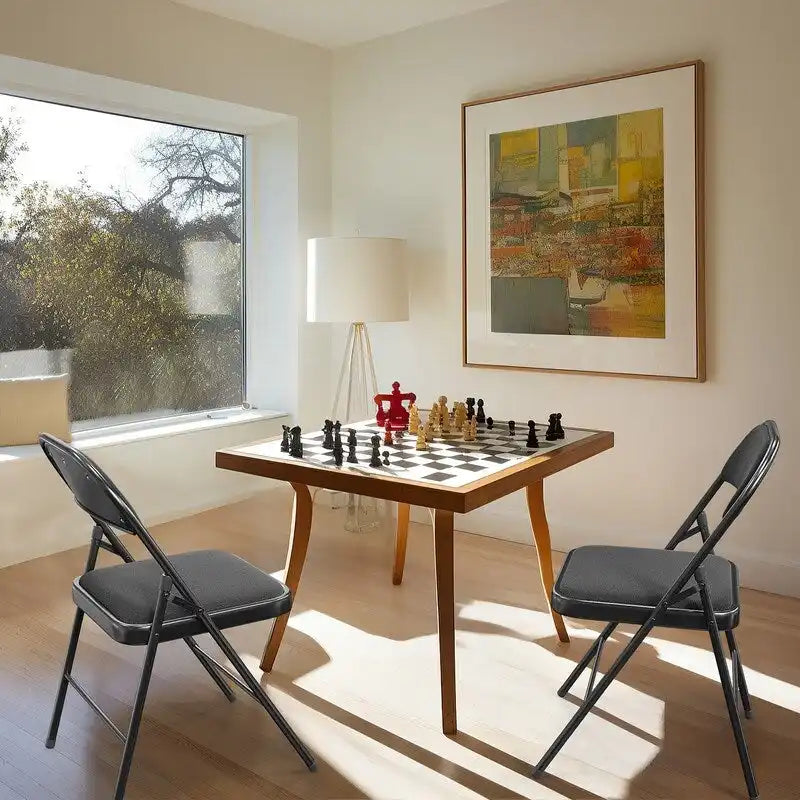 Plastic / Resin Padded Stackable Folding Chair Folding Chair Set (Set of 4)