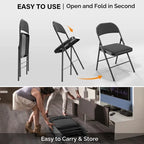 Plastic / Resin Padded Stackable Folding Chair Folding Chair Set (Set of 4)