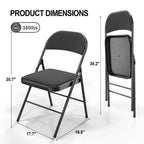 Plastic / Resin Padded Stackable Folding Chair Folding Chair Set (Set of 4)