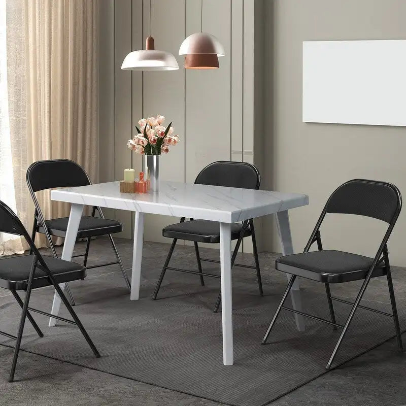 Plastic / Resin Padded Stackable Folding Chair Folding Chair Set (Set of 4)